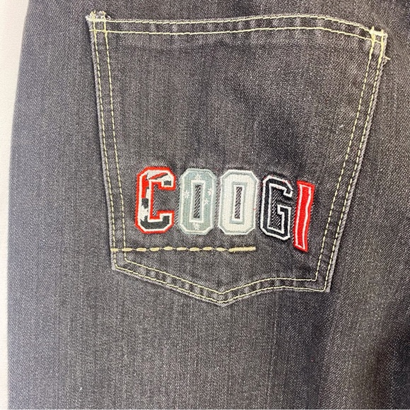 Vintage Coogi Embroidered Blue Denim Loose Fit Baggy Jeans - Picture 3 of 12